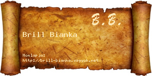 Brill Bianka névjegykártya