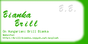 bianka brill business card
